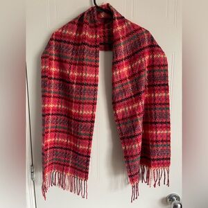 Scottish Cashmere Scarf Dark Academia Houndstooth Plaid English Country Cozy